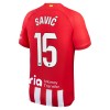 Maillot de Supporter Atlético Madrid Savic 15 Domicile 2023-24 Pour Homme